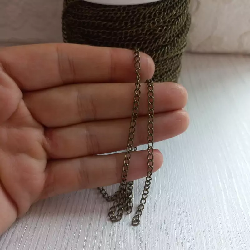 زنجیر طرح سایز رنگ برنجی ،سایز 0.8 ،متری ،آهنی